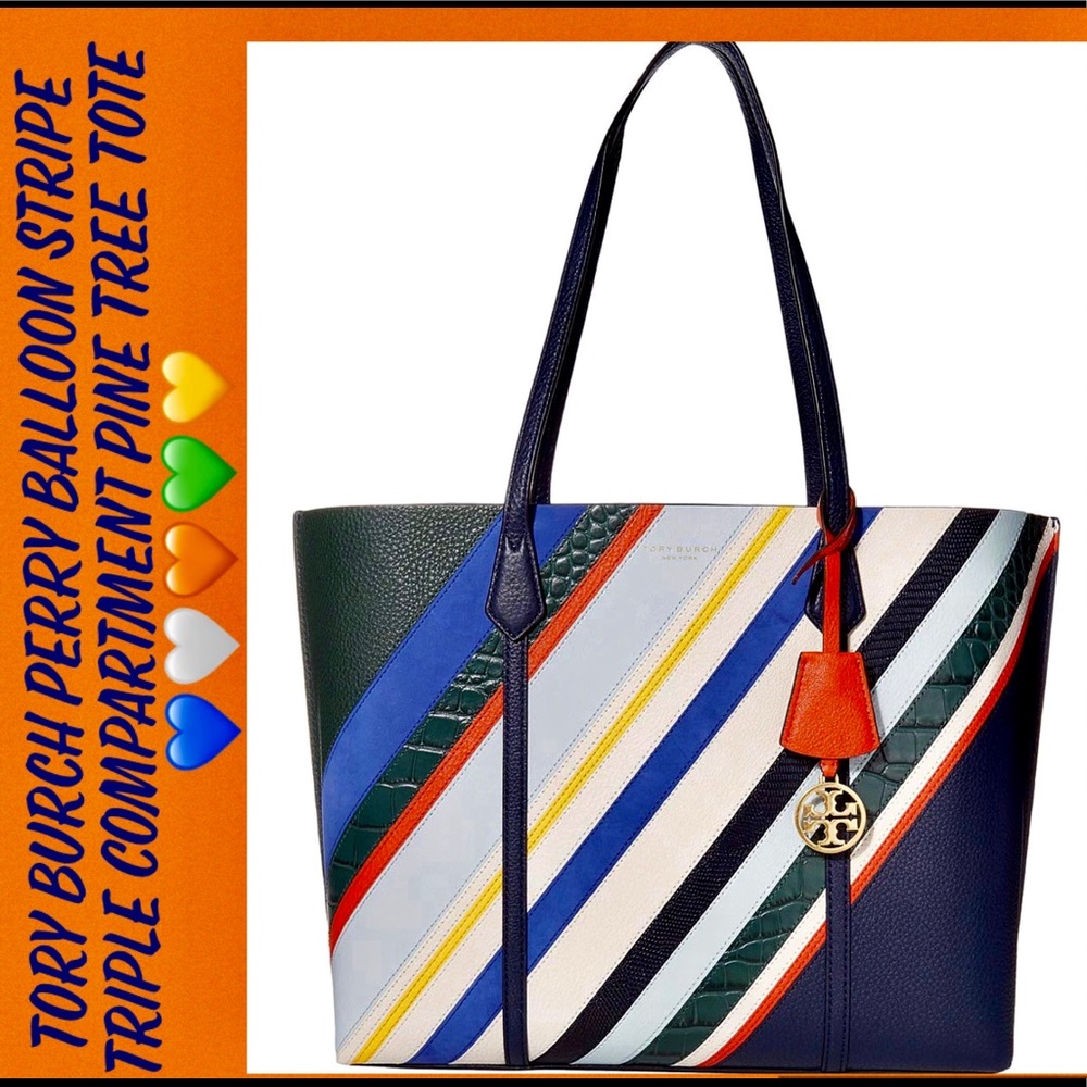 SOLD‼️TORY BURCH PERRY TRIPLE COMPARTMENT TOTE BAG - Picture 1 of 6